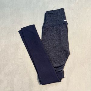 AERIE CHILL PLAY MOVE THIGH HIGH RIBBED LEG WARMER SWEATER LEGGINGS MEDIUM NAVY